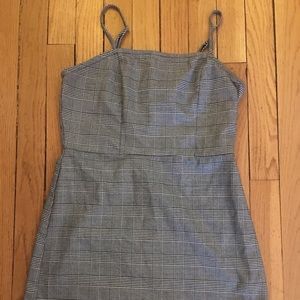 Gray plaid dress